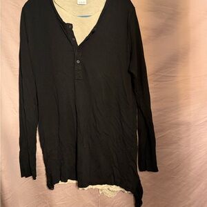 Zara Black Long Sleeve Buttoned Shirt